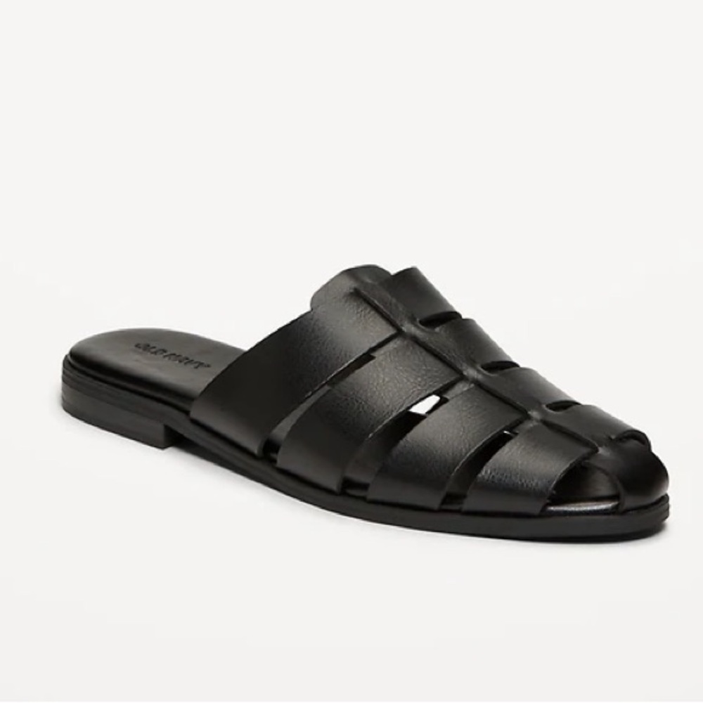 Faux Leather Fishermans Mule